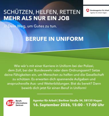16. September 2026 // Hagen // Berufe in Uniform