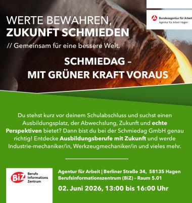 2. Juni 2026 // Hagen // Starte deine Zukunft bei Schmiedag GmbH